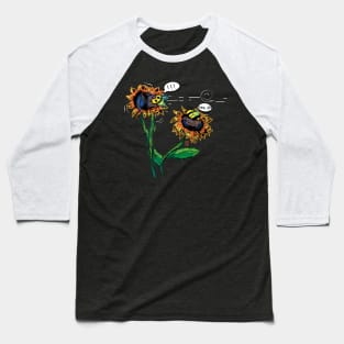 Sunflower and bumbles Baseball T-Shirt